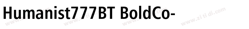 Humanist777BT BoldCo字体转换